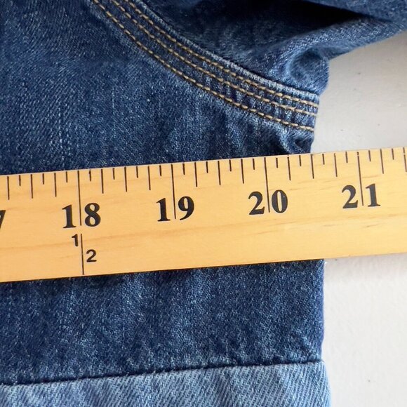 Calvin Klein Jeans Logo Patch Silver Snap Buttons Utility Shirt Women's S - Picture 12 of 13